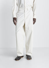 Tapered Workwear Pants In Cotton Twill