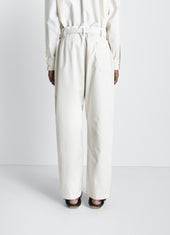 Tapered Workwear Pants In Cotton Twill