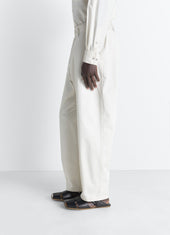 Tapered Workwear Pants In Cotton Twill