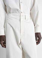 Tapered Workwear Pants In Cotton Twill