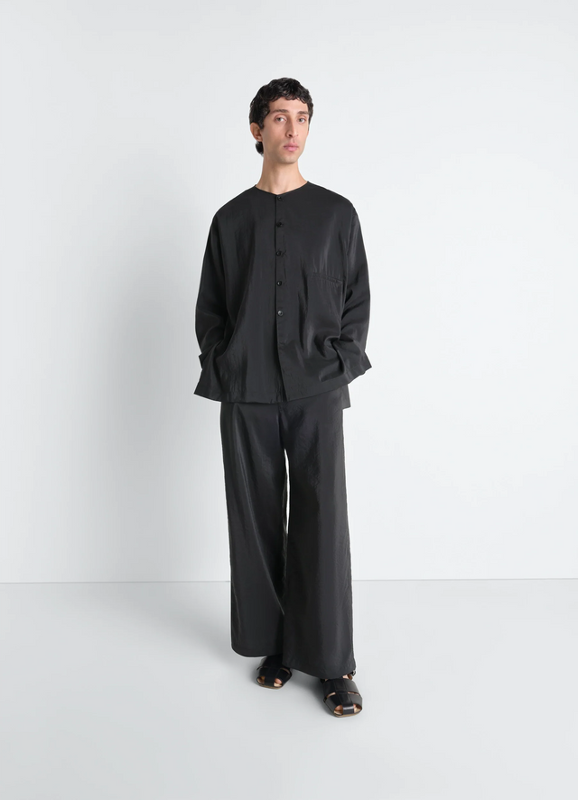 STRAIGHT TAILORED PANTS IN DRY SILK
