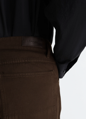 Wide Pants In Dyed Broken Twill
