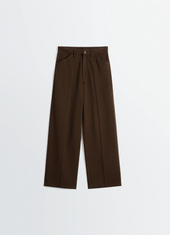 Wide Pants In Dyed Broken Twill