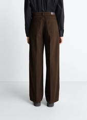 Wide Pants In Dyed Broken Twill