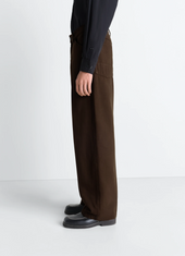 Wide Pants In Dyed Broken Twill