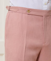Italian Sueded Linen Side Tab Trouser