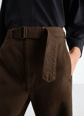 Twisted Belted Pants In Dyed Heavy Broken Twill