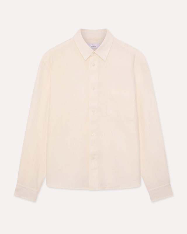 Camicia bianca in lino dalla vestibilità rilassata