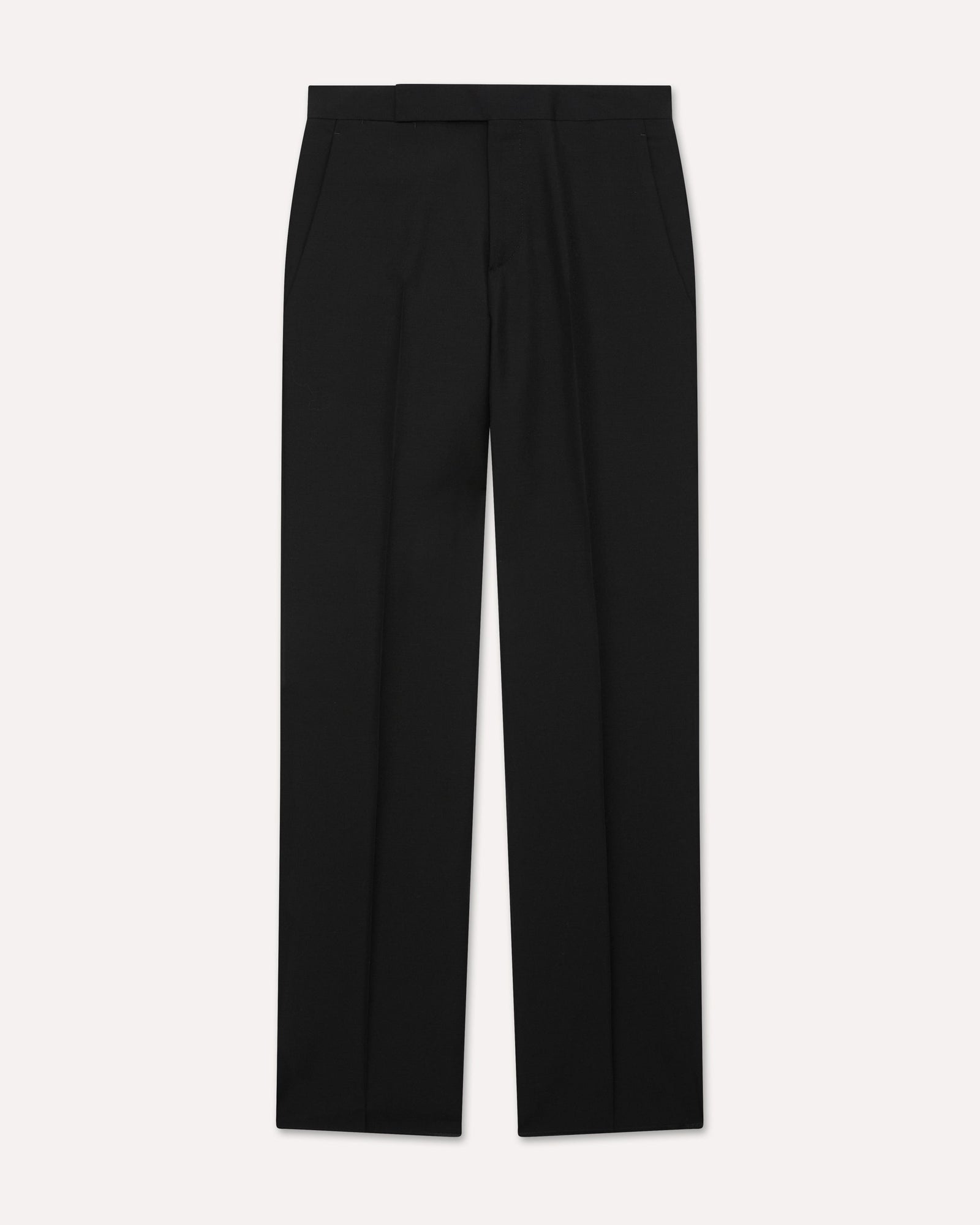 Pantalone Nero In Lana Mohair