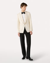 Pantalone Nero In Lana Mohair