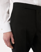 Pantalone Nero In Lana Mohair