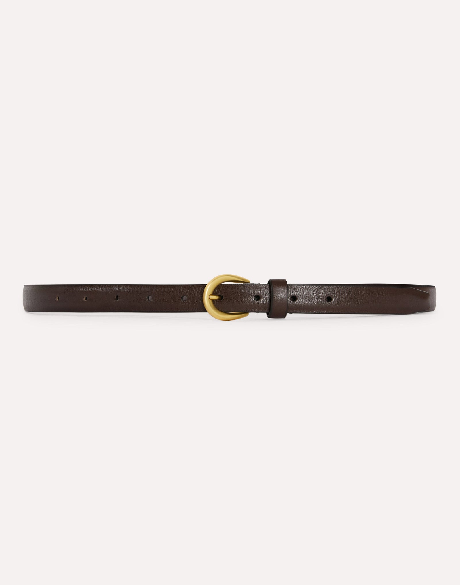 Cintura Bombata In Pelle Marrone