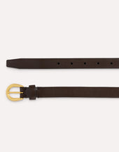 Cintura Bombata In Pelle Marrone