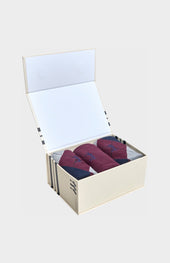Men’s Argyle Cotton Jacquard Socks in Burgundy, Navy & Grey