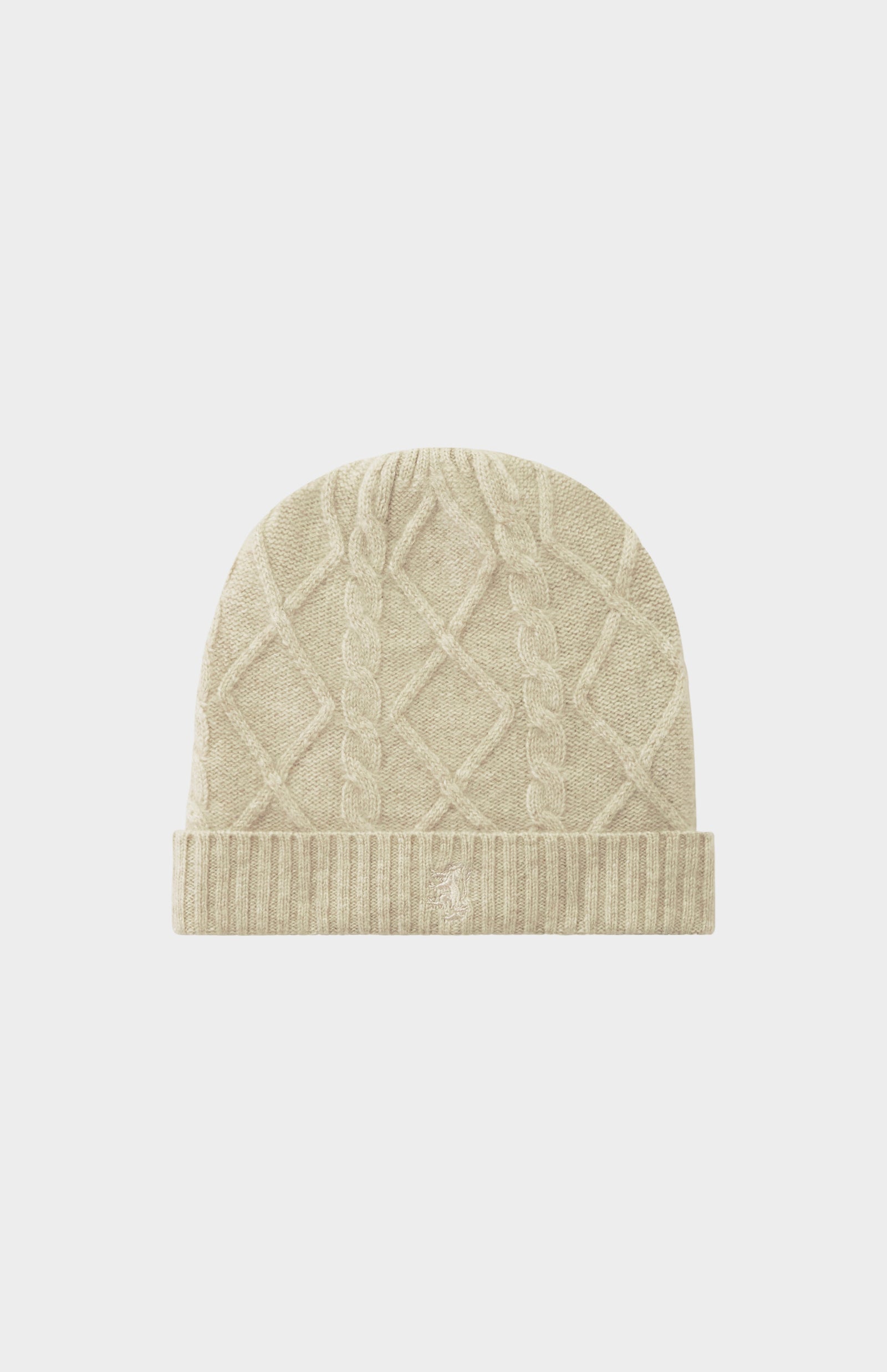 Cable Knit Cashmere Beanie In
