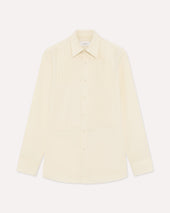 Camicia panna in cotone e seta