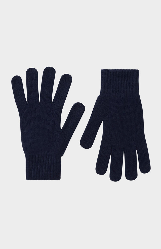 Classic Cashmere Gloves In Navy Melange