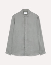 Camicia grigia in puro lino