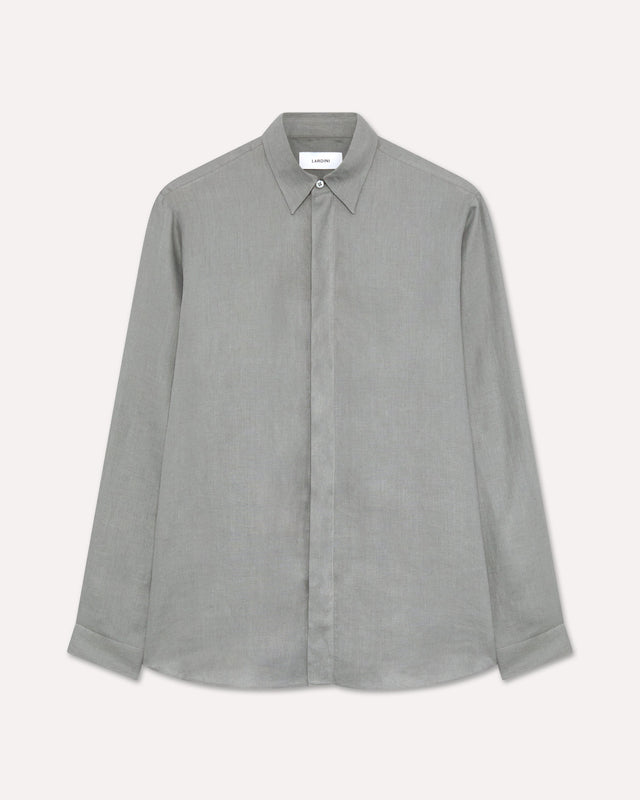 Camicia grigia in puro lino