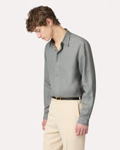 Camicia Grigia In Puro Lino