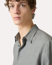 Camicia Grigia In Puro Lino