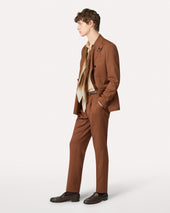 Camicia Beige In Lino E Fibra Naturale