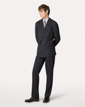 Camicia Celeste In Cotone E Seta