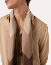 Foulard In Seta Marrone