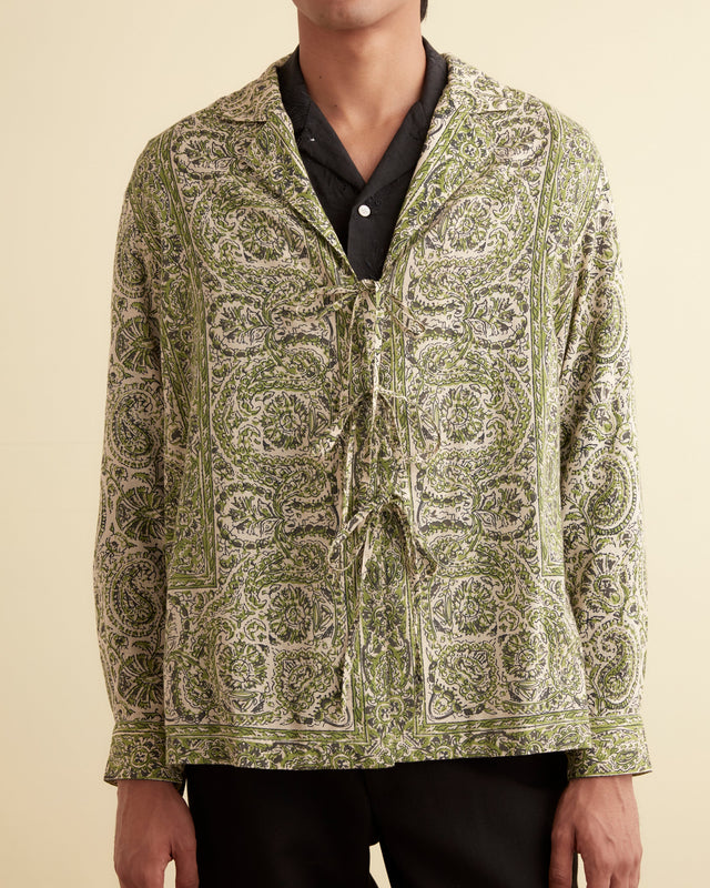 Paisley Tie Long Sleeve Shirt
