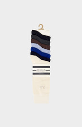 7 Pack Classic Cotton Blend Crew Socks in Multicolour