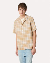 Camicia Cammello A Quadri