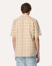 Camicia Cammello A Quadri