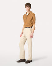 Camicia In Maglia Di Cotone Cammello