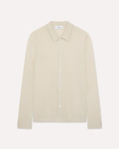 Camicia in maglia di seta panna