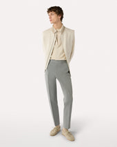 Camicia In Maglia Di Seta Panna