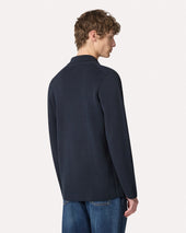 Giacca Monopetto In Maglia Blu