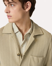Giacca Monopetto In Maglia Salvia