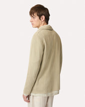 Giacca Monopetto In Maglia Salvia