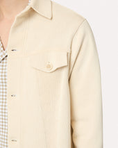 Giacca Trucker In Maglia Di Cotone Bianca