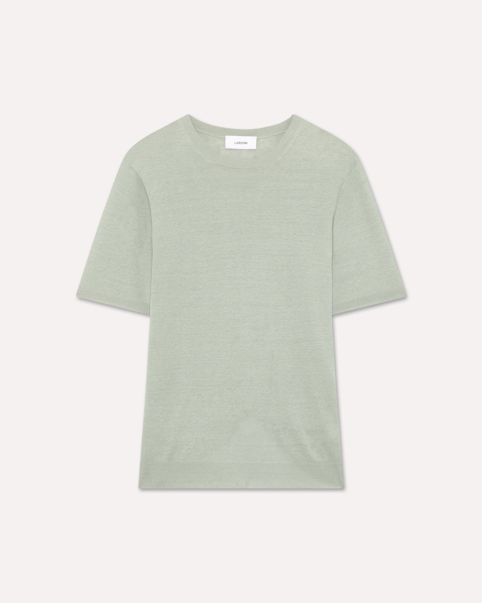 T Shirt In Maglia Di Lino E Cotone Salvia
