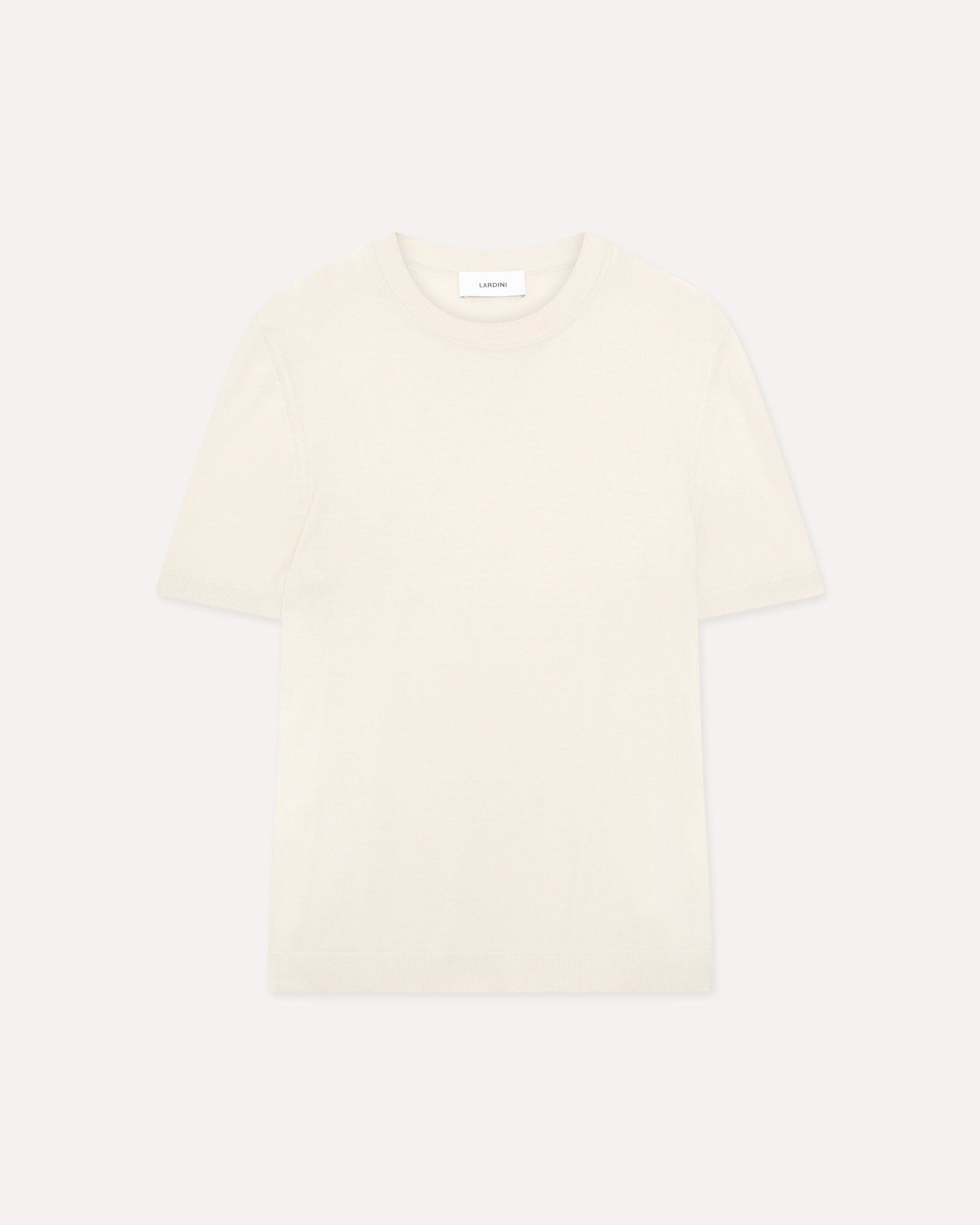 T Shirt In Seta Panna