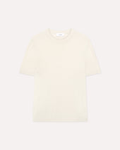 T-shirt in seta panna