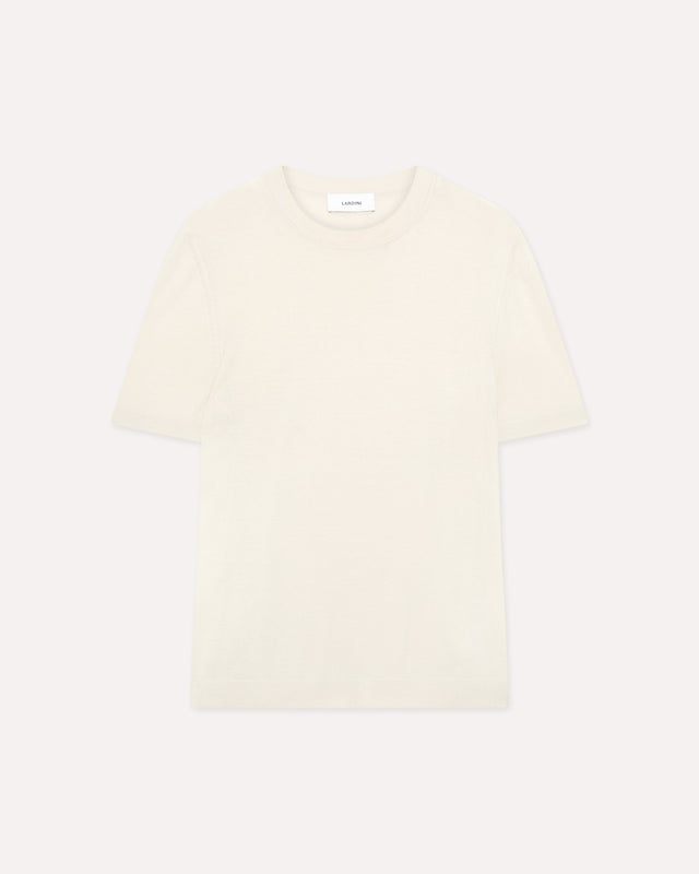 T-shirt in seta panna