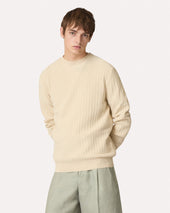 Girocollo In Maglia Panna