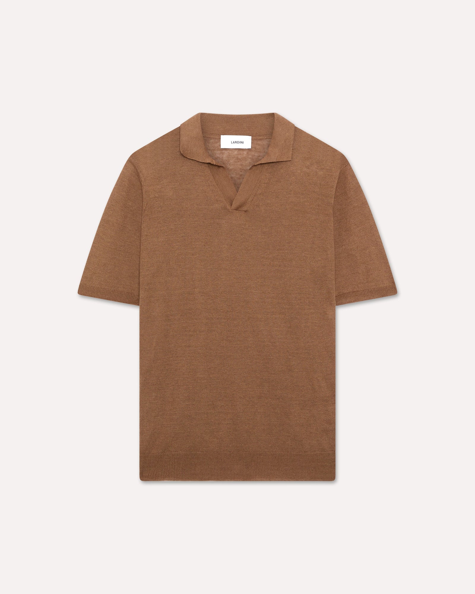 Polo In Maglia Marrone