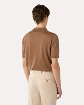 Polo In Maglia Marrone