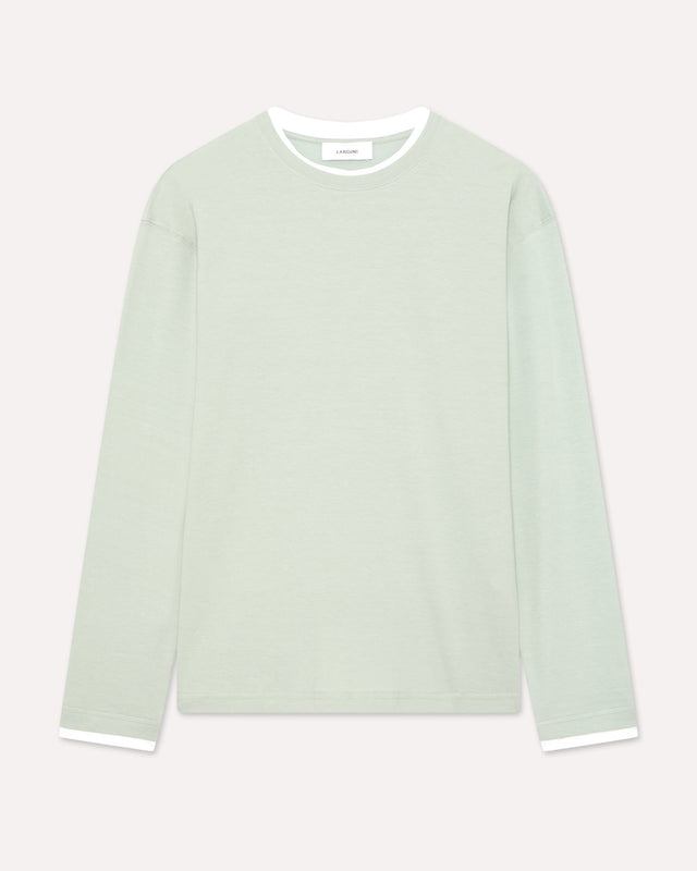 T-shirt a manica lunga salvia