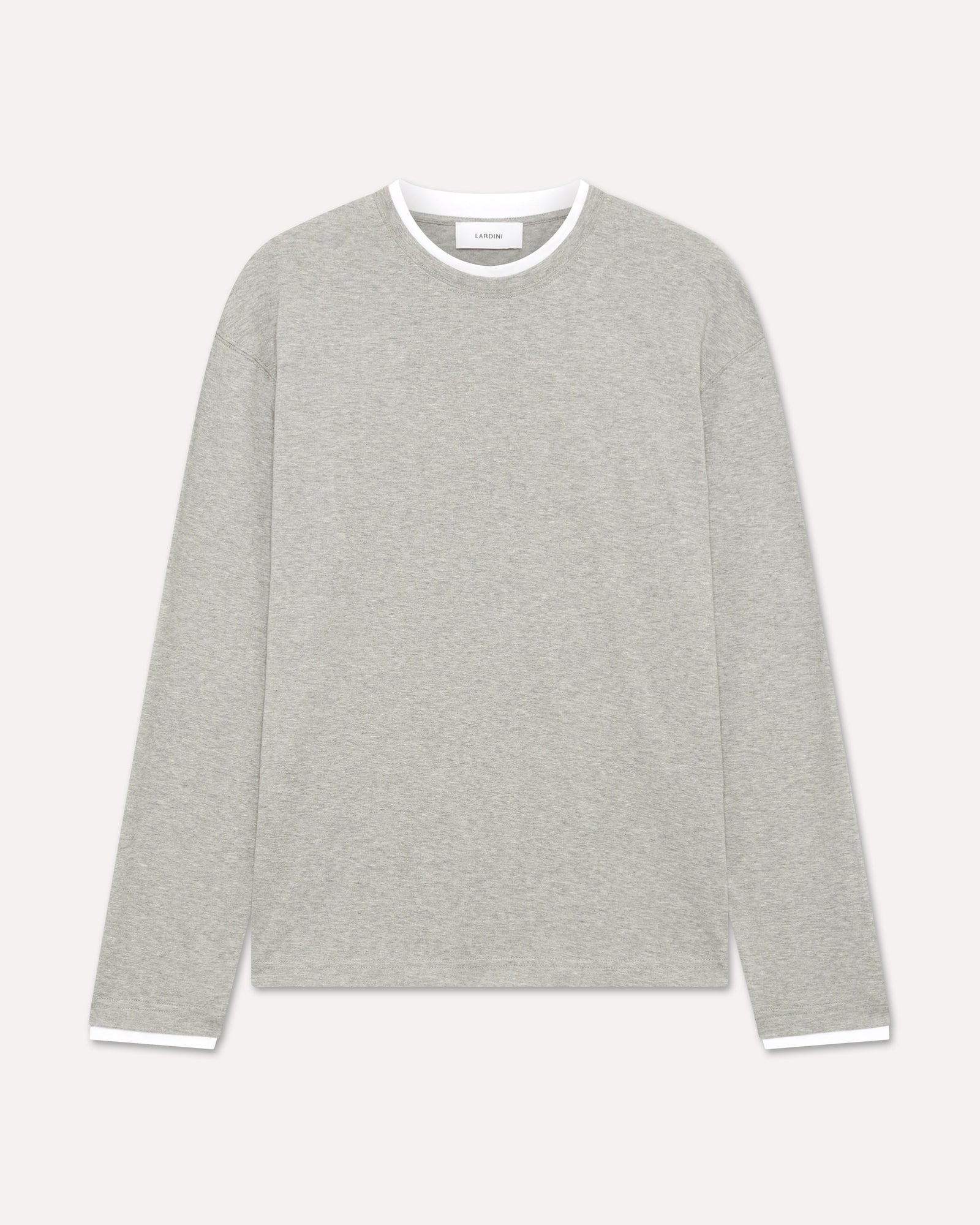 T Shirt A Manica Lunga Grigia