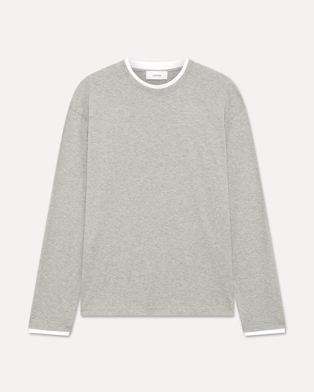 T-shirt a manica lunga grigia