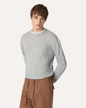T Shirt A Manica Lunga Grigia